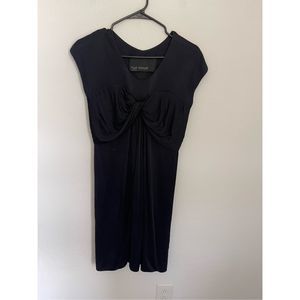 YIGAL AZROUEL Front Twist Black Dress Size 8